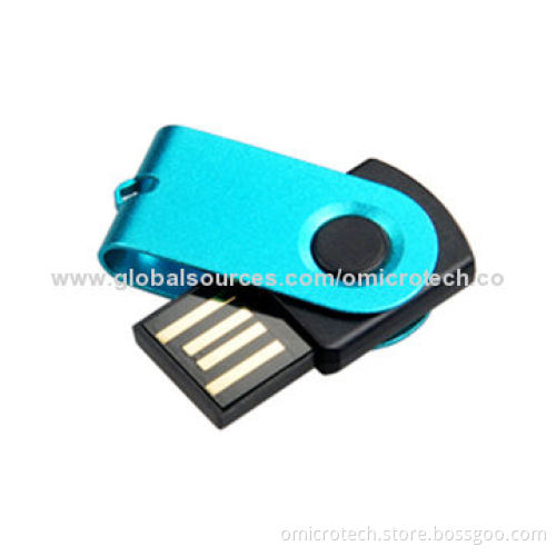 16GB Mini USB Flash Drive with Twist Case, 10 Years Minimum Data Retention